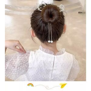 Cat Rhinestone Claw Clips, Faux Pearl Ponytail Buckle Hairpin
